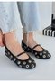 Tinta Black Skin Ballerina Shoes - 3