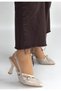 Tetti Beige Patent Leather Heeled Shoes