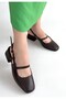 Liva Brown Leather Heeled Shoes - 2