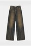 Women's T-2W6-8 Palazzo Fit Shiny Stone Design Denim Jean - 6