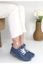Jiten Blue Genuine Leather Lace-Up Sports Shoes - 2