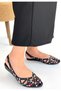 Faty Black Leather Ballerina Shoes - 3