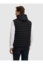 Black Thin Quilted Hooded Coat Vest 50279329-Vr046 - 5