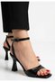 Porja Black Leather Heeled Arched Shoes - 3