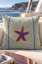 Starfish Embroidered Velvet Textured Throw Pillow Cover – Marine Decorative Pillow Cover - 3