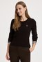 Women's Dark Brown Basic Sweater 50331602-Vr084