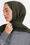 Geometric Pattern Liora Cotton Shawl Forest Green