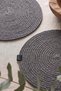 Dark Gray Knitted Straw Supla 32X32 cm - 6