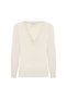 Rip Detail Deep V-Neck Ecru Knitwear - 6