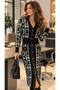 Design Pattern Button Detailed Knitwear Dress