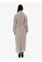 Regular Fit Belt Detail Double Breasted Beige Coat - 5