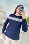 Striped Knitwear Blouse 7K147