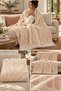 Lasso 100% Cotton Jacquard Throw & Blanket - Sofa Shawl 145X210Cm - 6