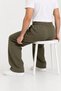 Men's Regenerated Fabric Baggy Khaki Sweatpants with Side Pockets - 5