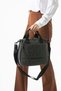 Soft Touch Premium Gummy Fabric, Women's Shoulder Bag - Gray Model: (D&L-14-20B) - 2