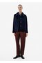 Relax Fit Pocket Detail Navy Blue Coat - 2