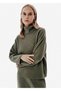 Rib Knit Roll-Neck Green Oversized Cashmere Knitwear - 4