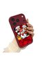 iPhone 18 Pro Max Compatible Case Camera Protector Mickey Pattern Maroon Lover Couple Silicone Phone Case - 2