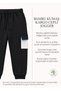 Bamboo Thin Ribbed Cargo Pocket Black Boys' Sweatpants - 4