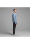 Unisex Blue Long Sleeve Polo Collar Lacoste T-Shirt - Suitable for School, High School, Adult Use 100% Cotton - 2