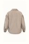 High Collar Waist Gathered Oversize Stone Trench Coat - 3