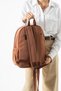 Soft Touch Premium Gummy Fabric, Women's Backpack - Tan Model: (D&L-14-19D) - 4