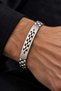 Men's Steel Bracelet Thin Watch Band Design Matte Plate Bracelet - 2