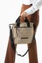 Soft Touch Premium Gummy Fabric, Women's Shoulder Bag - Beige Model: (D&L-14-20B) - 2