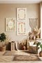Nazar Prayer - Esmaül Hüsna and Elif Written Triple Wooden Table - White Wooden Framed Home and Business Table - 2