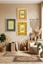 Allah and Muhammad Worded Ayetel Kursi Written Triple Wooden Table White Wooden Framed Home and Business Table - 2
