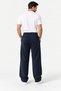 Men's Regenerated Fabric Navy Blue Sweatpants with Side Piping and Raised Pockets - 5