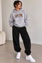 Hooded Tracksuit 2-Piece Set with Ribbed Bottom and Top Combination Leopard Print New York
