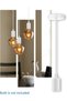 مصباح معلق أبيض، طقم تركيب على السقف مع كابل مرن قابل للتعديل بطول 100 سم، مصباح بقاعدة E27 - 6