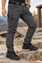 A Quality Men's Softshell Model Tactical Outdoor Pants – Multi-Pocket Cargo Pants – Black, Khaki, Anthracite - 3