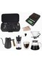 Drip Coffee Maker,V60 Coffee Maker Set Case Includes Filters Dripper Glass Server Grinder Scale with