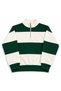 Unisex Green-White Patchwork 3-Thread Stand Collar Sweatshirt Printed Premium Oversize T-Shirt