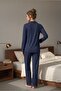 Veloria Shirt Collar Lace Embroidered Maternity and Postpartum Pajama Set - 3