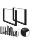 Steel table frame, rectangular, robust, resistant, black, 40 x 43 cm - 3