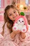 25 cm Zippered Strawberry Costume Plush Rabbit Toy – Cute Fruit-Costumed Rabbit - 3