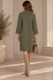 Women's Degaje Collar 3/4 Sleeve Relaxed Fit Sporty Stylish Dress with Large Sizes - 2