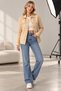 Women's Linen Boyfriend Cut Full-Fit Buttoned Jacket - 2