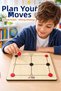 Wooden 9 Stone and 3 Stone Intelligence and Strategy Game – 2 Games in 1 Box, 5 mm Wooden Mind and Logic Game - 4