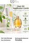 Hair Care Oil Application Comb Serum Applicator Refillable Leakproof Sealed Scalp Massage Transparent Pink Portable Washable Nourishing Liquid Dispenser Compact Model - 4