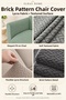Lycra Fabric Brick Pattern 3311 Sofa Cover |   Sofa, Armchair Cover |   Washable, Flexible (1 Piece) - 2