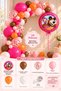 Party Masha and the Bear Birthday Balloon Set 29 Pieces Pink Brown Orange Concept Double-Sided Foil Balloons - 2