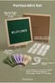 Wildflower Themed Birthday Decoration Mini Set Dark Green Felt Letter Board with Stand and Balloon Chain Cottagecore Concept - 2