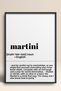 Martini Cocktail Dictionary Definition Framed Chart Cocktail Poster Bar Kitchen Decor Kok17 - 3