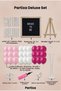 Bachelorette Bride to Be Decoration Deluxe Set Black Felt Letter Board Stand Balloon Chain 7-Piece Transparent Balloon Stand - 2