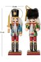 Christmas Ornament Lead Soldier Nutcracker 4-Pack Claret Red-Gold 13 Cm. - 5