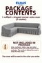 Bürümcük Fabric 5-Seater L Corner Sofa Cover with Skirt - 6